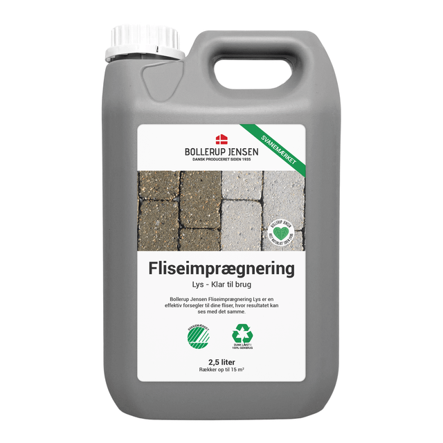 Bollerup Jensen Fliseimprægnering Lys klar brug L 2.5L - Fliseimprægnering guide - Havekrogen.dk
