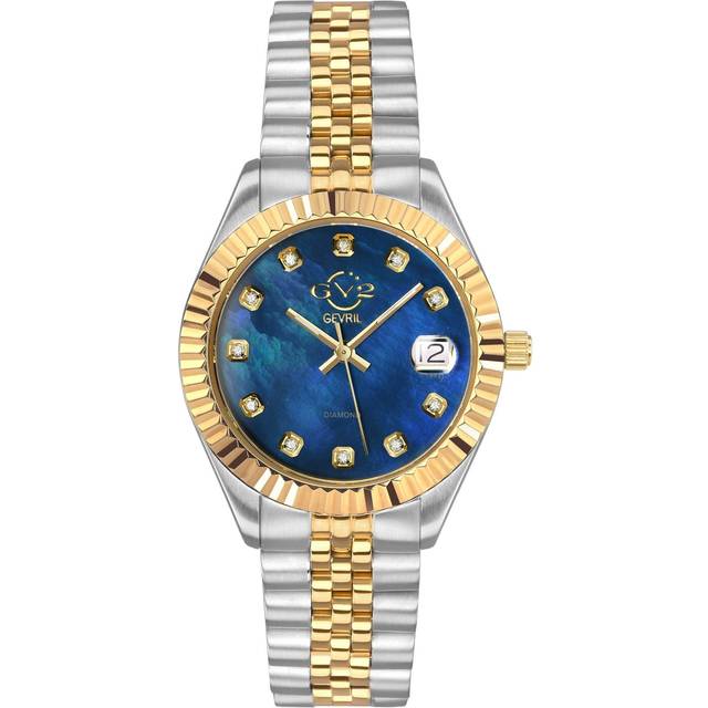 Womens Naples Blue Dial 12406 Two Tone Swiss Quartz Watch - Multi - One Size
