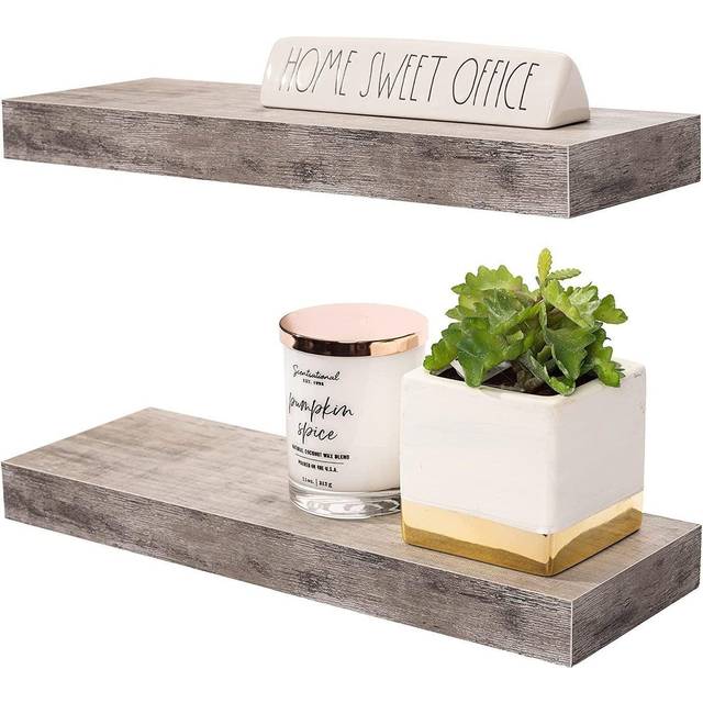 Sorbus 2 Tier Wall Mount Floating Shelves