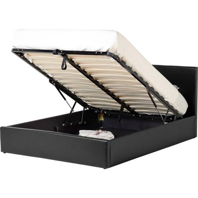 Seconique Waverley 4' Storage Bed - Black Pu, Black