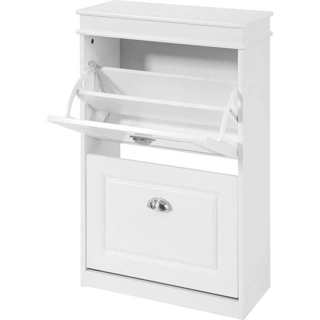 SoBuyÂ® FSR78-W, 2 Drawers Shoe Cabinet Shoe Rack Shoe Storage Cupboard