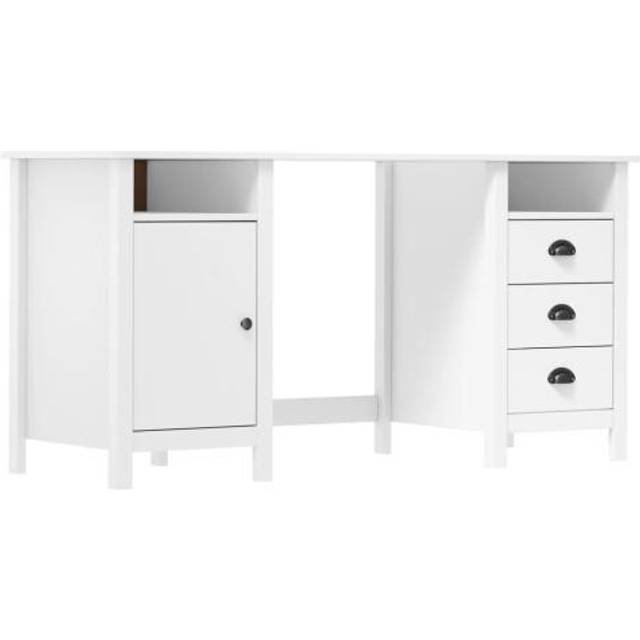 vidaXL Desk Hill White 150x50x74 cm Solid Pine Wood