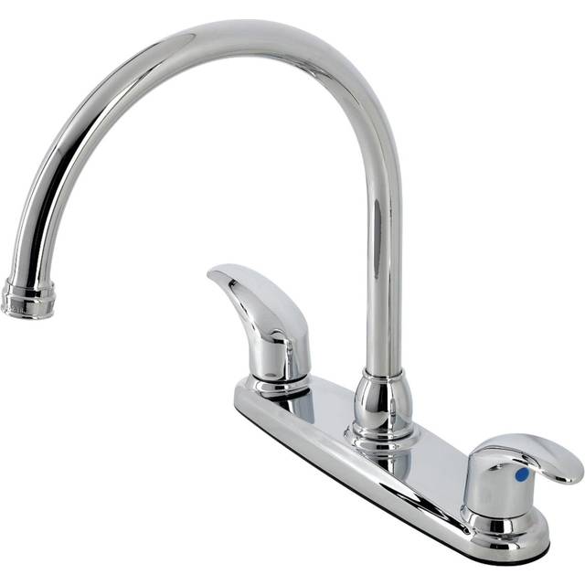 "Kingston Brass KB6791LLLS 8"""""""" Centerset Kitchen Faucet  10.75 x 10 x 2.38  Polished Chrome"