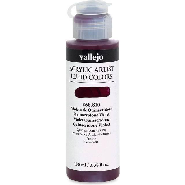 Vallejo : Fluid Artist Acrylic Paint : 100ml : Quinacridone Violet