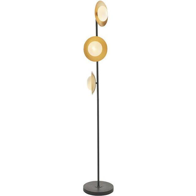 Merano Tivoli Gold and Dark Bronze 3 Light Floor Lamp - 26 x 26 x 156cm