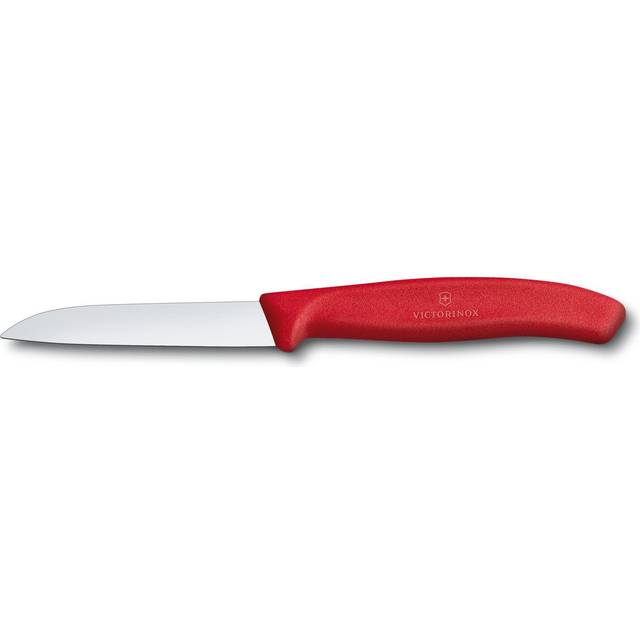 (red) Victorinox Paring Knife 8cm - Straight blade - Swiss Classic kitchen knife