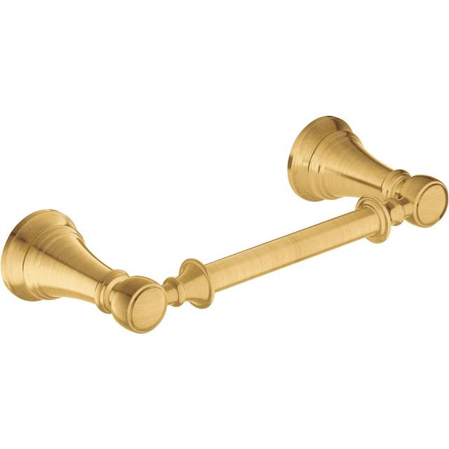 Moen Weymouth Brushed Gold Pivoting Double Post Toilet Paper Holder  Y