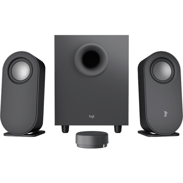 Logitech Z407 – Bluetooth-datorhögtalare med baselement och trådlös kontroll, omslutande ljud, premiumljud med flera ingångar, USB-högtalare - Svart