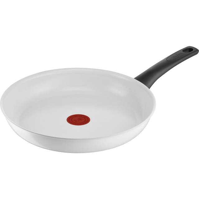 Tefal C41706 Ceramic Control stekpanna 28 cm | säker keramisk tätning | termosignal temperaturindikator | enkel rengöring | lämplig för induktion | vit