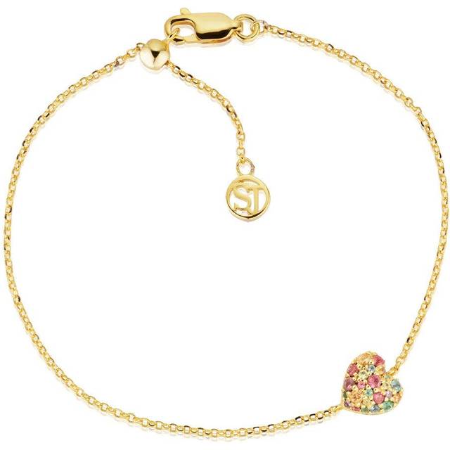 Sif Jakobs Jewellery, Accessoarer, Dam, ONE Size, Guldpläterat Armband med Multifärgade CZ - yellow (ONE SIZE)