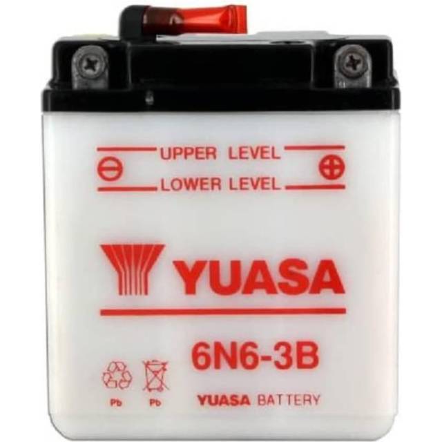 GS Yuasa 6N6-3B(DC) 6V Conventional Startbatteri till motorcykel