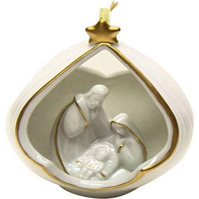 ATD 33265 3.5 Inch Nativity Scene Ornament with Gold Colored Details,Christmas