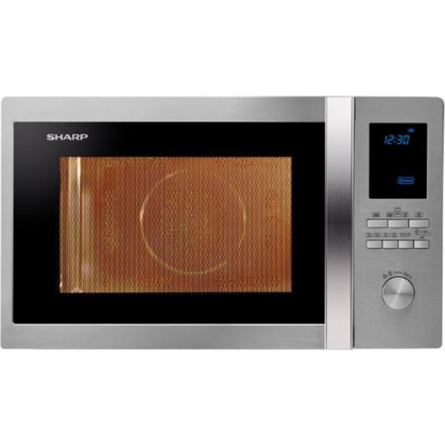 SHARP R-922STWE - Mikrovågsugn i rostfritt stål - 32 L - 1000 W - Grill 1100 W - Ugn 2500 W - Fristående
