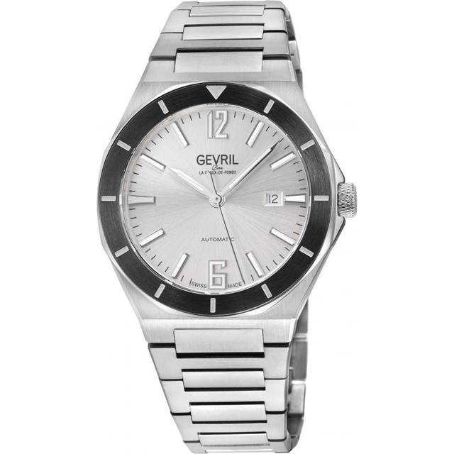 High Line 48404B Swiss Automatic Sellita SW200 Sunray Dial Stainless Steel Watch - Grey - One Size