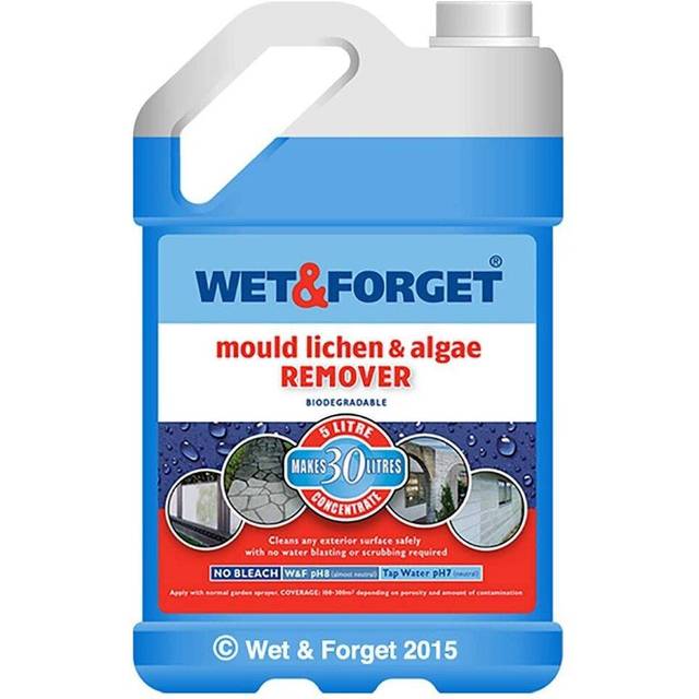 Wet & Forget Mould, Lichen & Algae Remover, Outdoor Cleaning Solution, Black Mould Remover, Bleach Free, 5 Litre