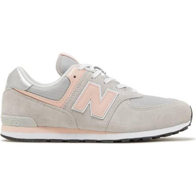 New Balance unisex for kids. PC574V1 Leather Sneakers 574 Core pink (28.5), Flat, Laces, Casual, children's fashion