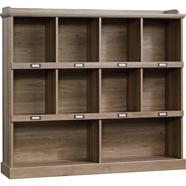 Sauder Barrister Lane Cubby Bookcase/ Book Shelf for Storage and Display  Salt Oak finish