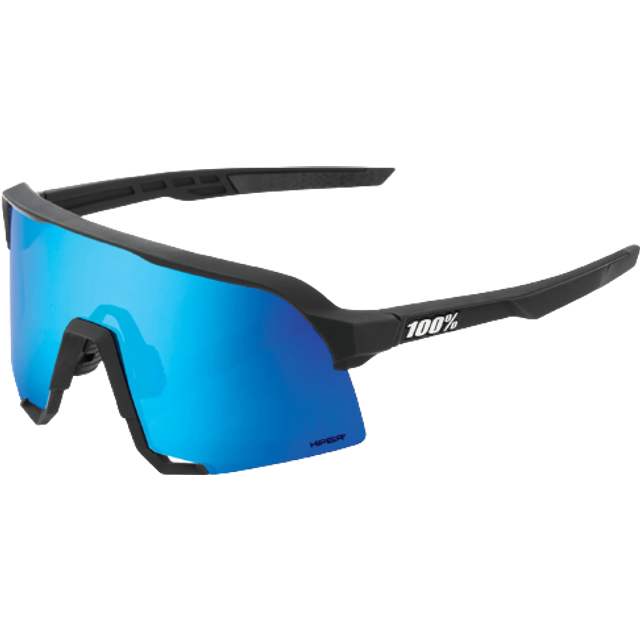 100% S3 HiPER - Cykelglas&#xF6;gon Matte Black HiPER Blue Multilayer Mirror