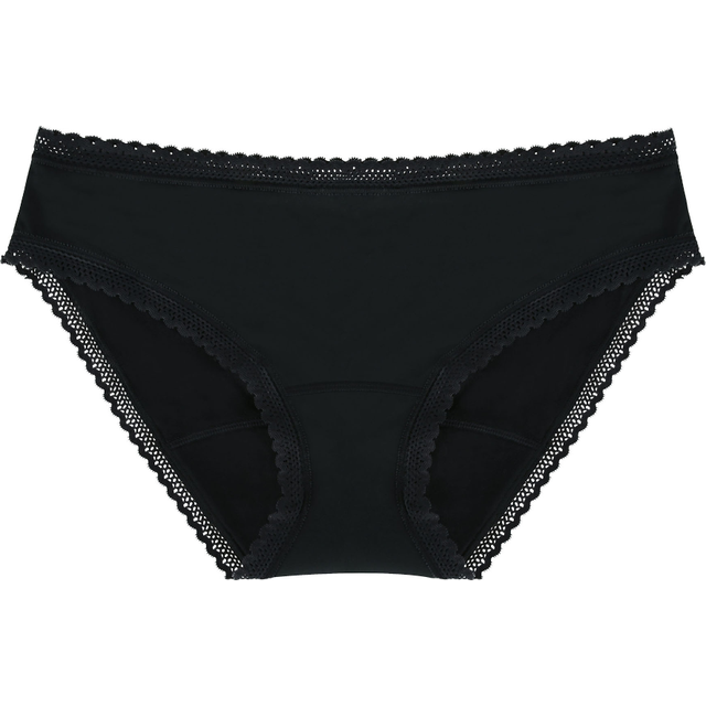 Love Luna Period Proof Bikini Knickers, Black
