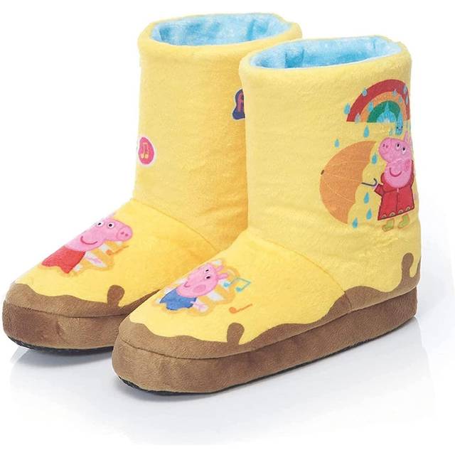 WOW! STUFF Peppa Pig Toys Muddy Puddle Boots with Sounds | Interactive Wearable Yellow Toy Wellies with Sound and Music activated as you Walk or Run |