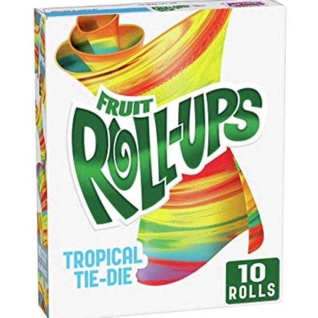 Betty Crocker Fruit Roll Ups Tropical Tie Dye 10s 5oz (141g)