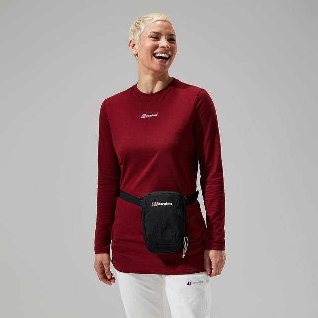 Berghaus unisex crossbody bag large logo x-body black nylon casual zip travel