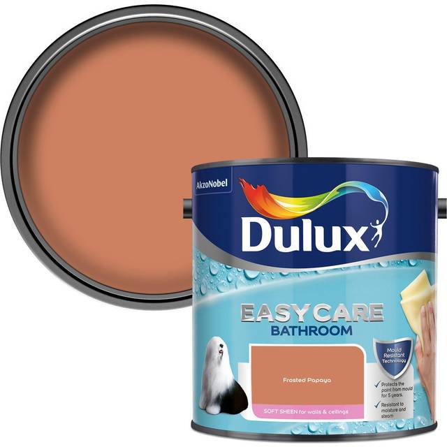 Dulux Easycare Bathroom Softsheen Emulsion Paint- Frosted Papaya - 2.5L - Oranges