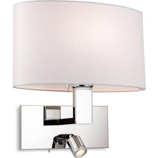 Firstlight Webster Contemporary Style LED 2-Light Wall Light 1W Warm White Cream and Chrome