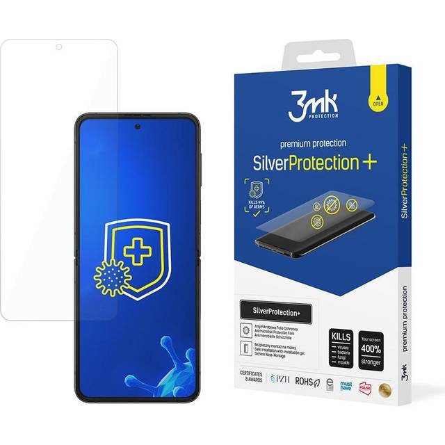 3MK Galaxy Z Flip 4 Plastfilm skÃ¤rmskydd Silver Protection+