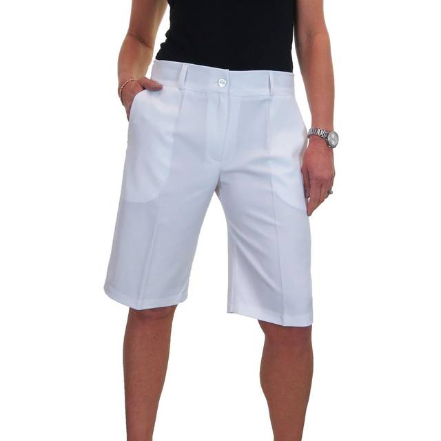 Smart Pleated Tailored Shorts - White - 10