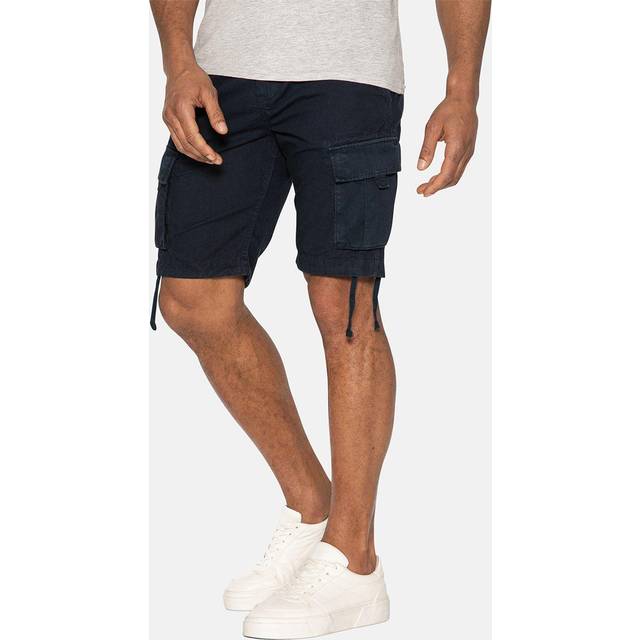 'Manchester' Cotton Cargo Shorts - Navy - 36R
