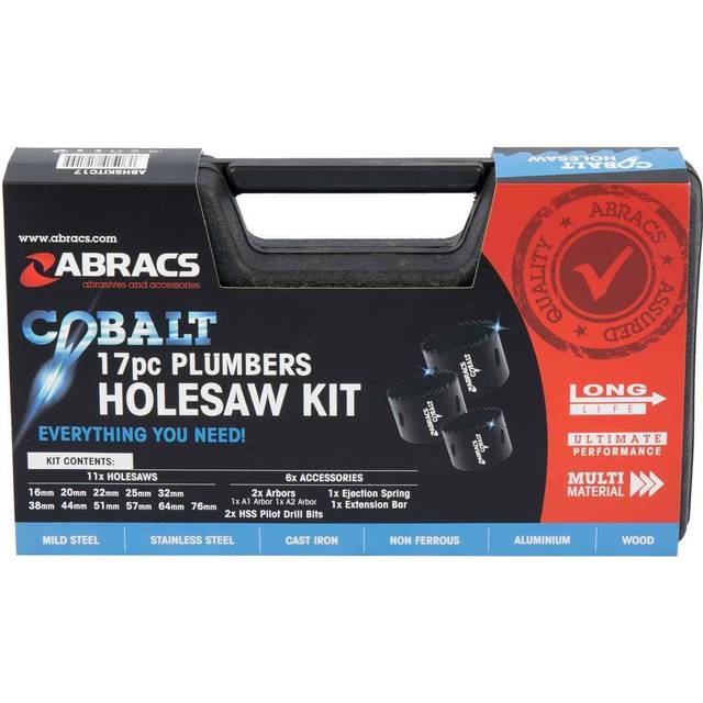Abracs Plumbers Holesaw Kit (17 Piece) Wood