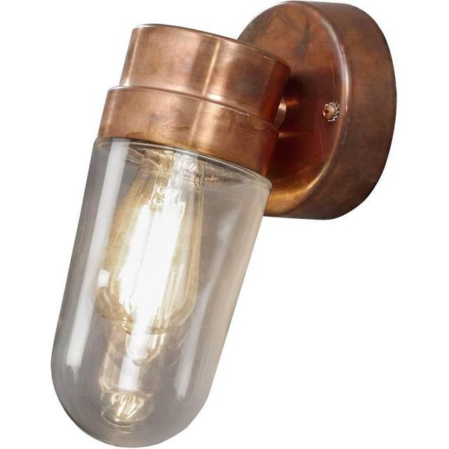 KonstsmideVega Outdoor Wall Light with Oval Glass - Copper
