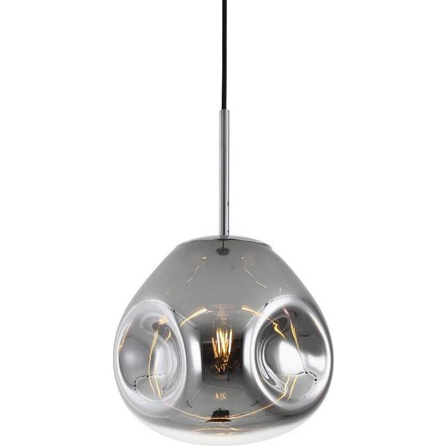 Blown 1 - Light Geometric Pendant - Silver (22cm H X 25cm W X 25cm D)