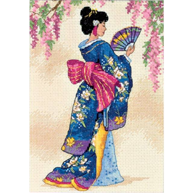 Dimensions/Gold Petite Counted Cross Stitch Kit (18 Count)-Elegant Geisha (18 Count)