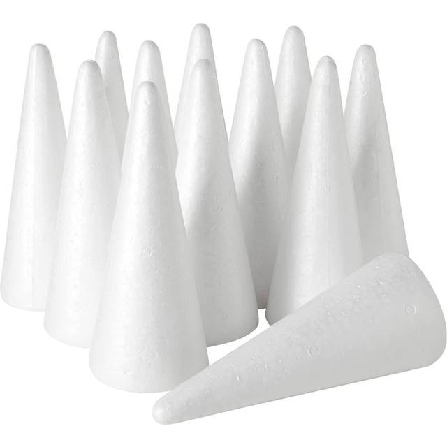 12-Pack Foam Tree Cones for DIY Arts and Crafts Projects  Handmade Gno