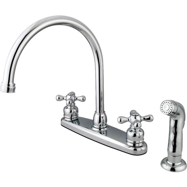 "Kingston Brass KB721AXSP Vintage 8"""""""" Centerset Kitchen Faucet  8-3/4-Inch  Polished Chrome"