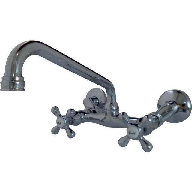 Kingston Brass Kingston 6-Inch Adjustable Center Wall Mount Kitchen Fa
