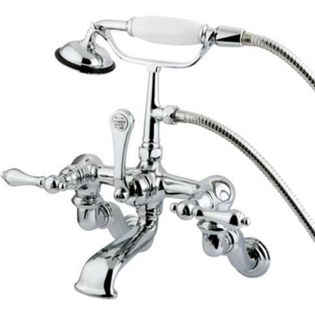 Kingston Brass Cc458T1 Clawfoot Tub Filler With Hand Shower - Polished Chrome Finish