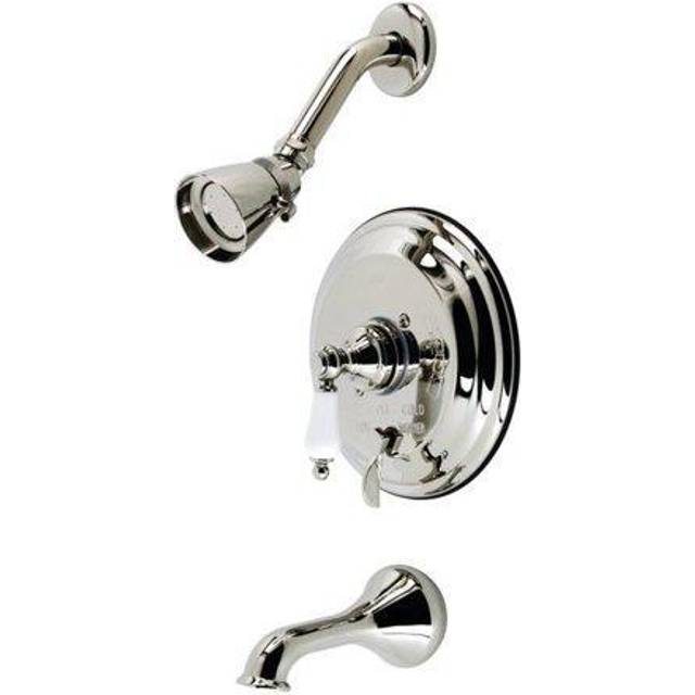 Kingston Brass KB36360PL Restoration Tub and Shower Faucet  7.13 x 7.5 x 4.94  Polished Nickel