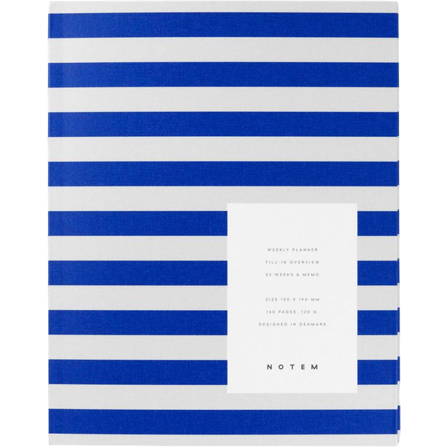NOTEM - UMA - Weekly Planner - Notesbog - Bright Blue - 15 x 19 cm