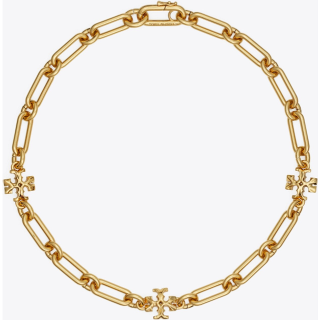 Tory Burch, Accessoarer, Dam, ONE Size, Mässingshalsband - yellow (ONE SIZE)