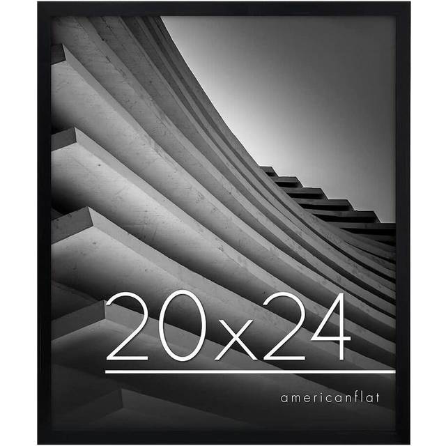 Americanflat 20x24 Poster Frame with Polished Plexiglass - Streamline Collection - Thin Border Picture Frame for Wall Display - Hanging Hardware Inclu