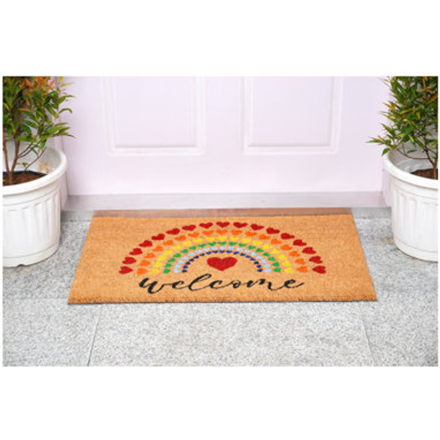 Calloway Mills Rainbow Heart Doormat