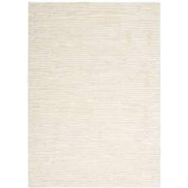 CK010 LINEAR Solid Colour;Striped Handmade Ivory Area Rug (Rectangle 160 x 221cm)
