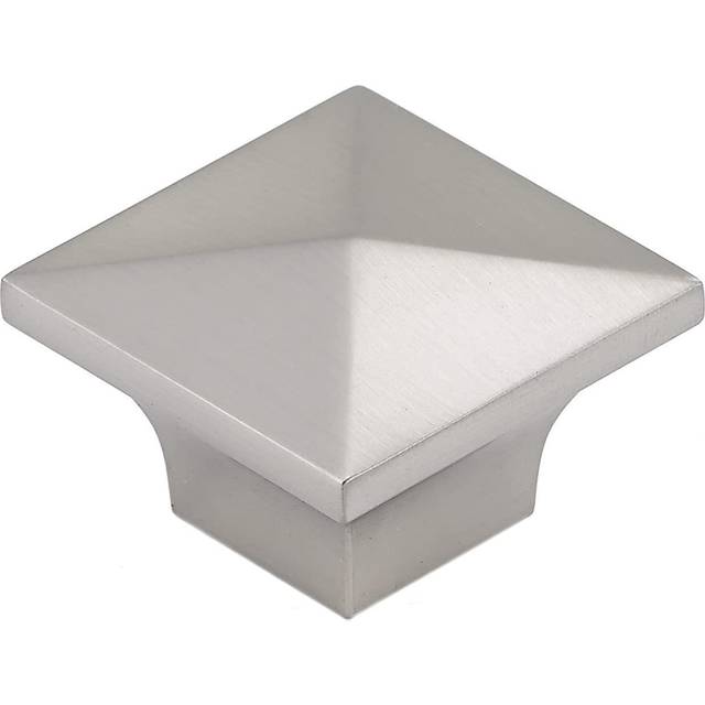 Richelieu Hardware BP53082195 McKenzie Collection 1 1/4-inch (32 mm) Brushed Nickel Modern Square Cabinet and Drawer Knob for Kitchen  Bathr