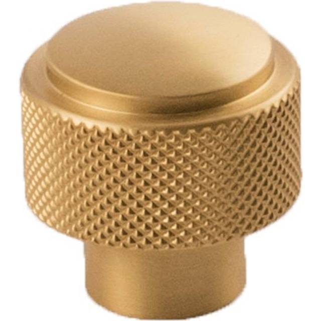 BelwithKeeler Verge Collection Knob 1316 Inch Diameter Brushed Golden Brass Finish
