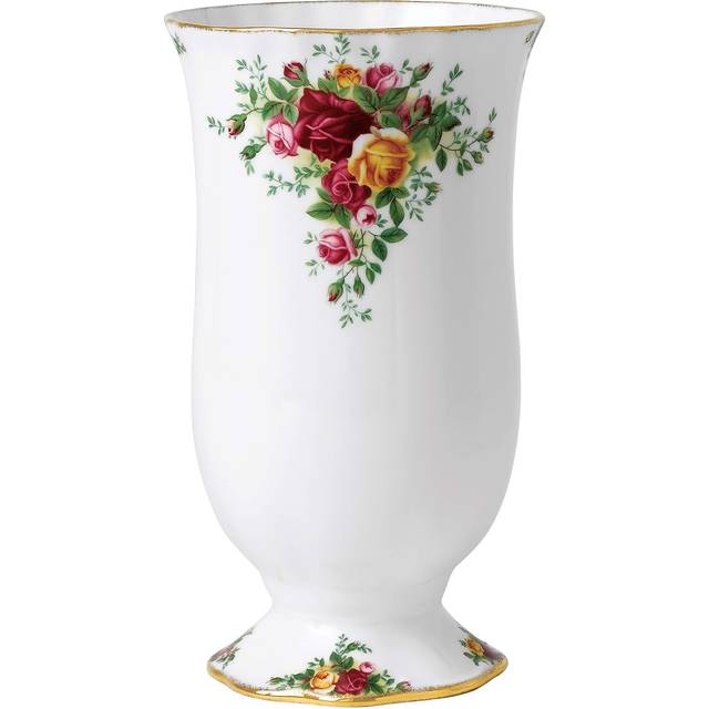 Royal Albert, Old Country Roses - Vase White 22.3cm H X 12.6cm W X 12.6cm D