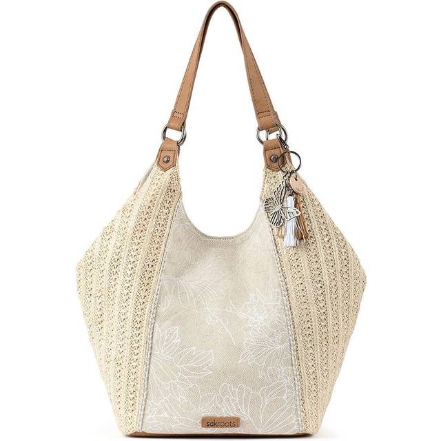 Sakroots womens Roma Straw Shopper  White Flower Blossom  One Size US