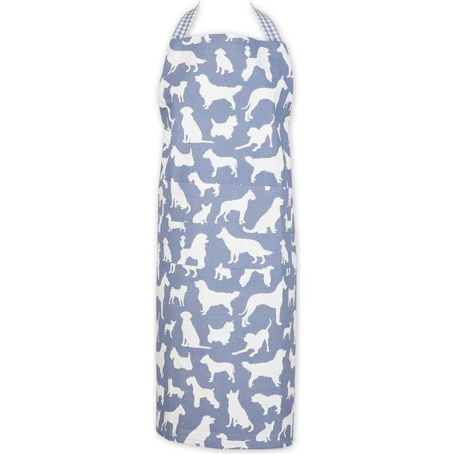 STONEWASH BLUE DOG PRINT CHEF APRON